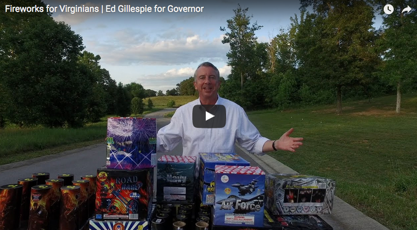 Ed Gillespie Calls for Legalizing Consumer-Grade Fireworks in Commonwealth