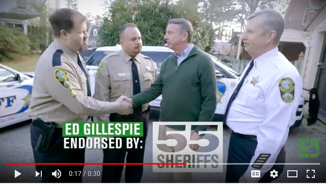 In New TV Ad, Gillespie Highlights Commitment to Building a Safer, Stronger Virginia; Northam’s Risky Policies on Public Safety